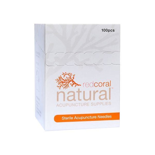 Red Coral Natural Acupuncture Needles, Traditional Chinese Spring Type Handle Needles for Eastern and Western Practices