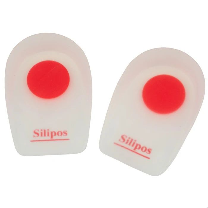 Silipos Wondercup (Red) - Dual Density Silicone Heel Cup for Heel Pain Relief