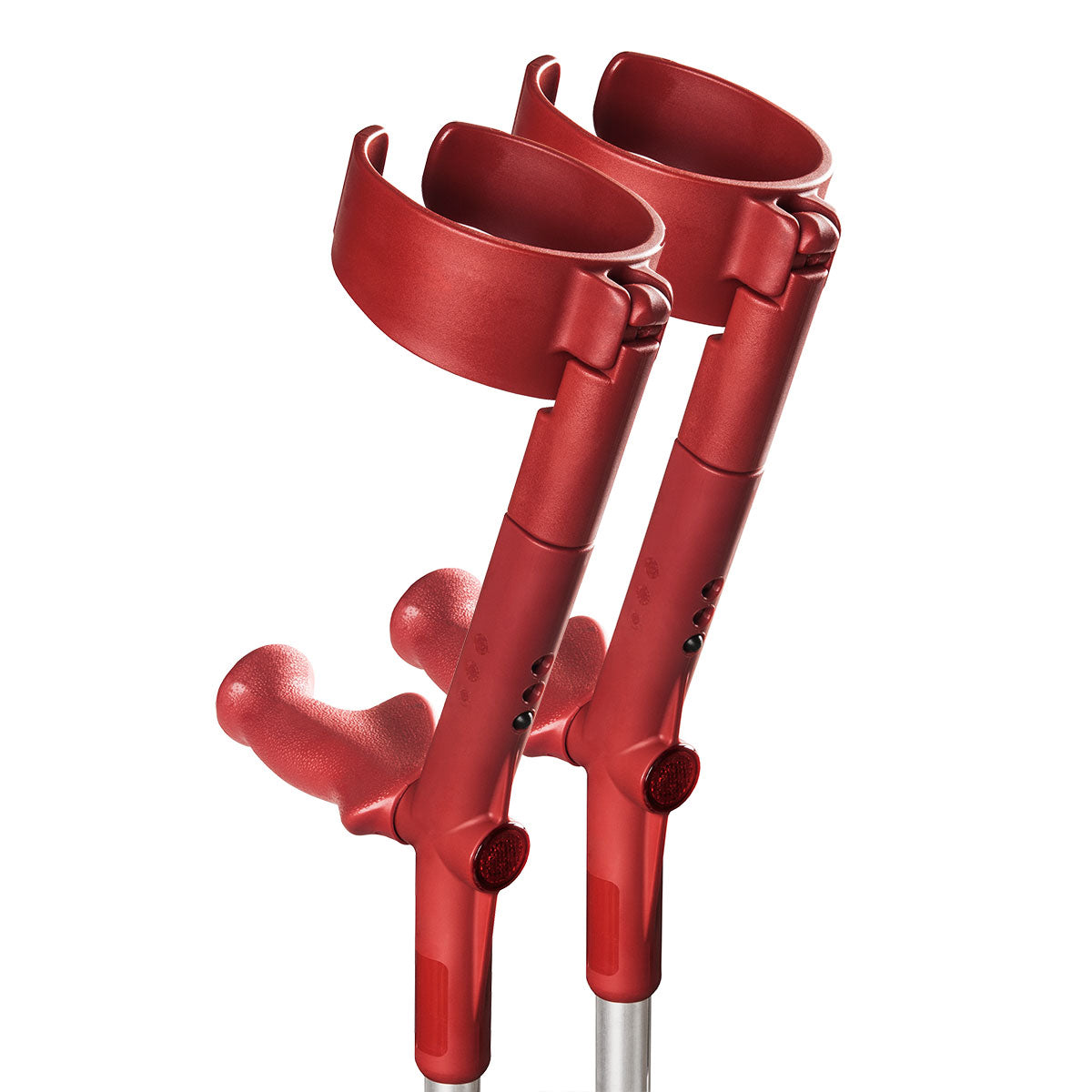 Rebotec Safe-In-Anatom-Soft Forearm Crutches with Safety Cuff & Hinge, Lightweight & Adjustable