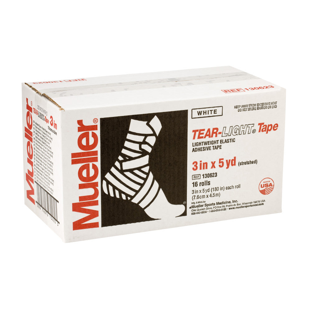 Mueller Tear-Light Sports Tape Black 2" x 4.5m – Durable & Breathable Athletic Support