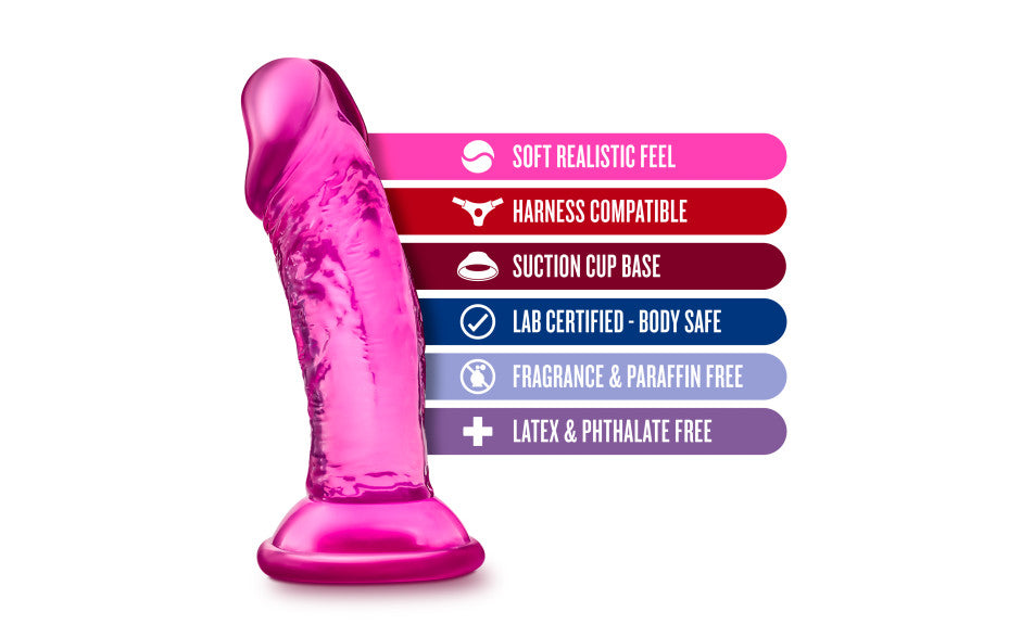 B Yours Sweet N Small Dildo with Suction Cup 4in Pink