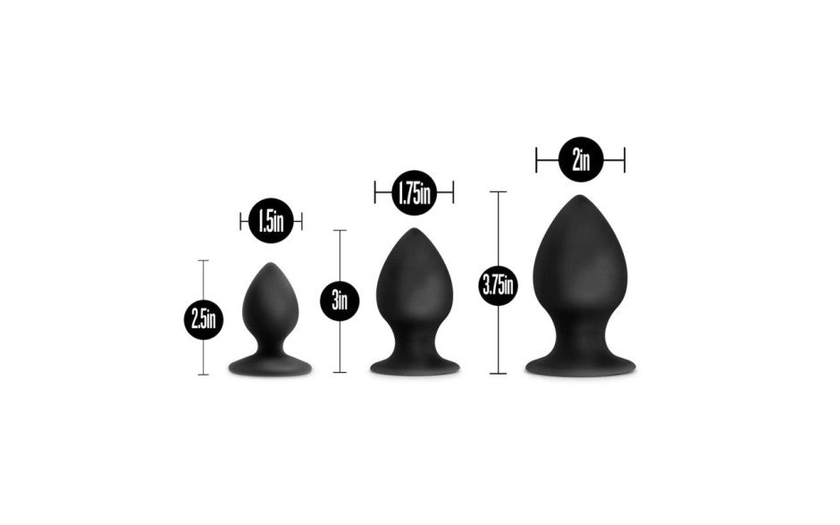 Anal Adventures Platinum Silicone Anal Stout Plug Kit