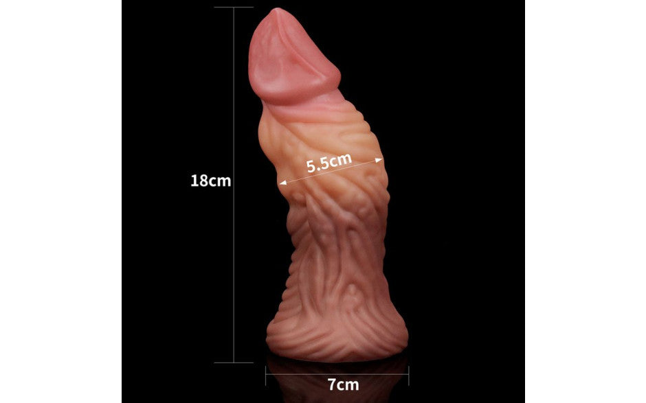 Nature Cock 7in Dual Layer Huge ALIEN Silicone Butt Plug Dildo