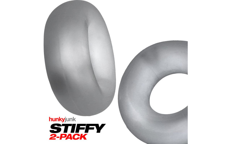 Stiffy 2 Pc Bulge Cockrings by HunkyJunk Ice Clear Ice