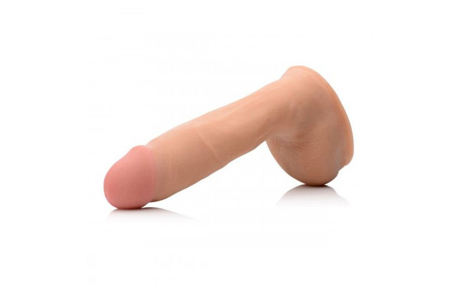 8in Dual Density Squirting Dildo w Balls Reservoir