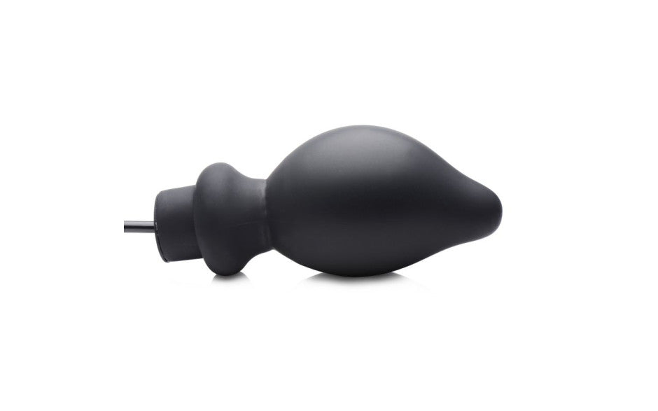 Ass Pand Large Inflatable Silicone Plug Black