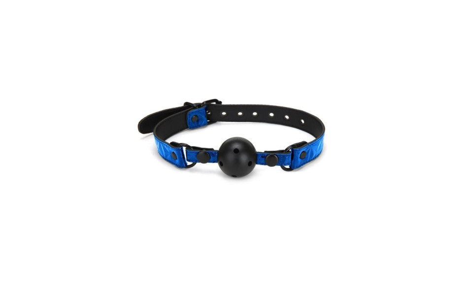 Whip Smart Diamond Deluxe Ball Gag Blue