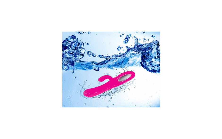 Viben Hypnotic Thrusting Rabbit Vibe w Swinging Clit Stim Hot Pink