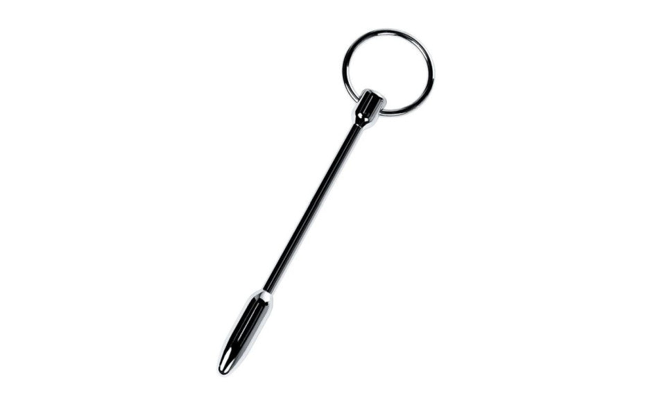 Silver Metal Urethral Plug w Ring