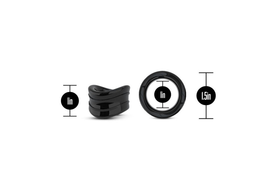 Stay Hard Beef Ball Stretcher Snug 1in Black