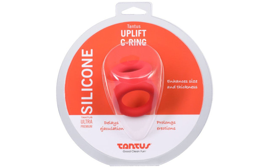Uplift Silicone Cock Ring Crimson