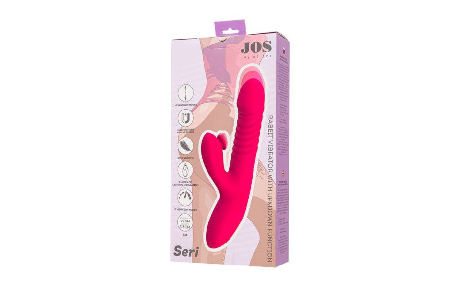 JOS Seri Thrusting Vibrator with Clitoral Stimulator Pad