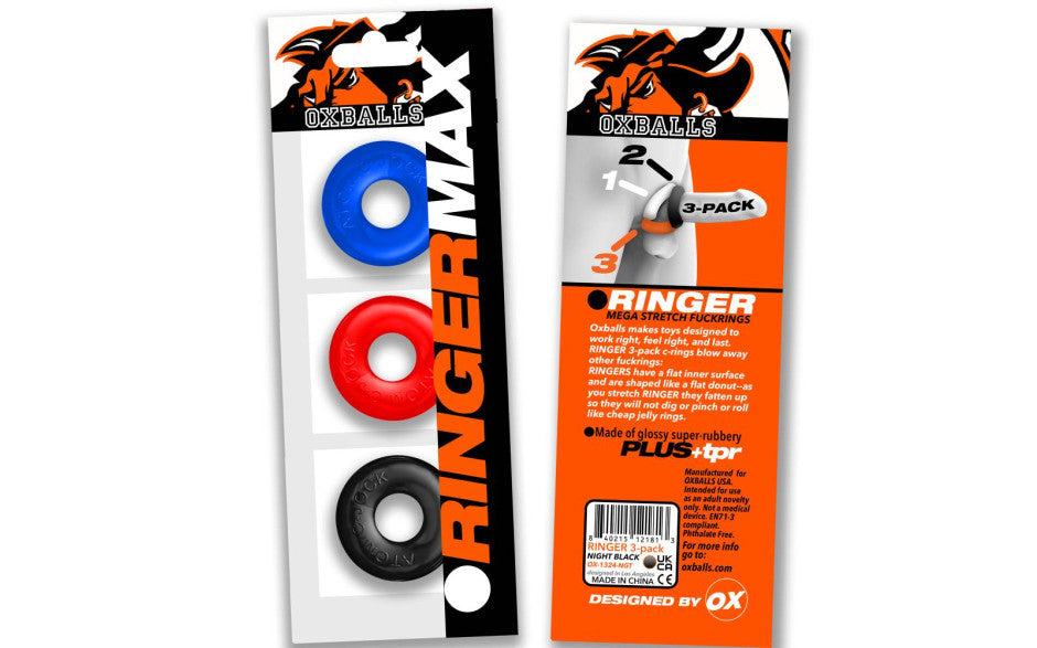 Ringer Max 3 Pc Multi Colour Cockring Set