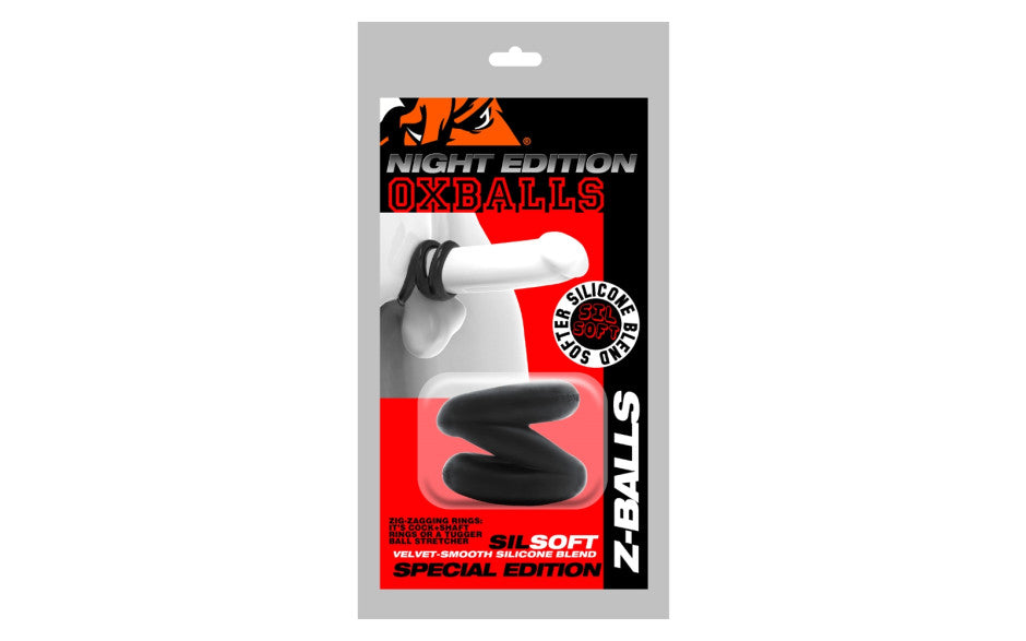 Z-Balls Zig-Zag Cock Ring / Ball Stretcher Night