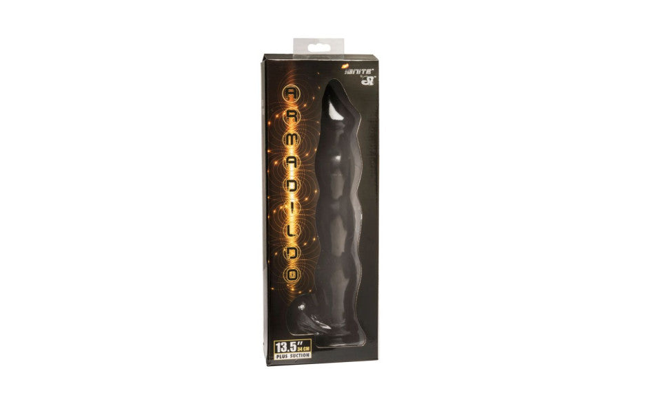 Giant Armadildo with Suction Cup and Balls Black