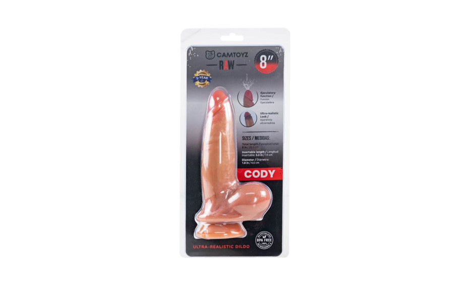 Ultra Realistic 20cm Squirting Dildo Cody