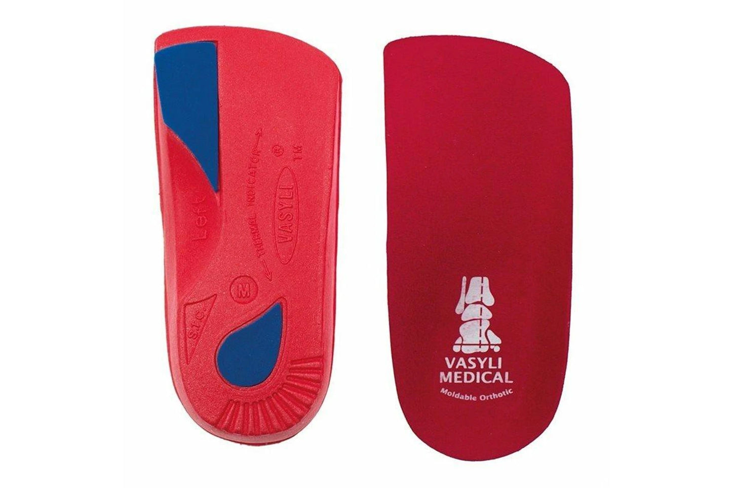 Vasyli 3/4 Length Orthotics Red (High Density)