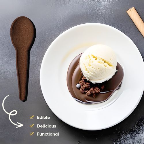 Edible Spoon - Chocolate, Rich and Delicious, Pack of 10