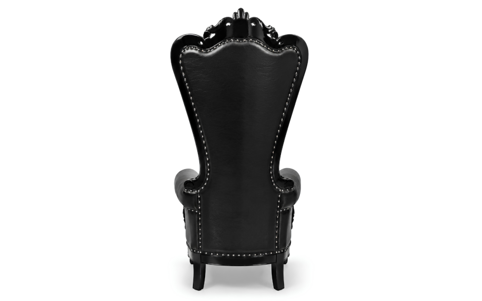 Domina Throne Chair Black Frame Black Cushion