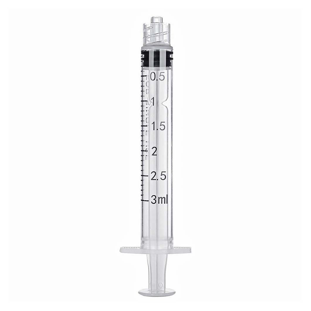 Luer Lock Syringes with 25G Needle, Box of 100, Sterile and Individually Wrapped