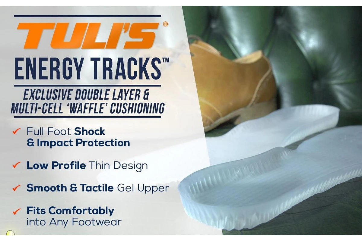 Tuli's Energy Tracks - Shock Absorbing Insoles for All-Day Comfort