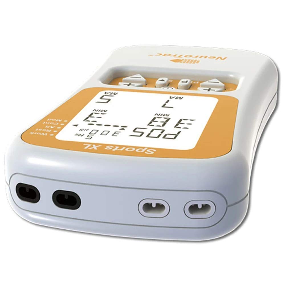 Neutrik power adapter with digital display on a white background