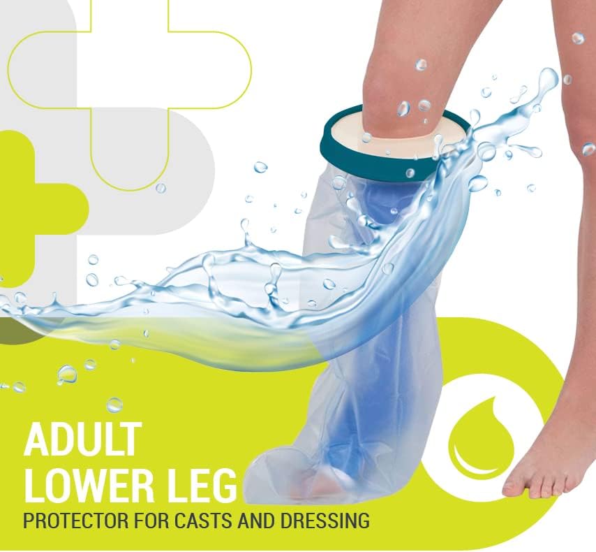 VitaPlus Cast Protector – Comfi-Fit Lower Leg | Waterproof Cast Cover for Shower & Bath – Adult Size | Reusable & Comfortable