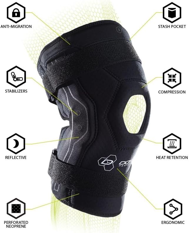 DonJoy Performance Bionic Knee Support Brace: Black, Medium