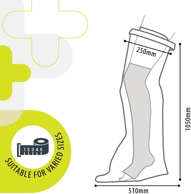 VitaPlus Cast Protector – Comfi-Fit Full Leg| Waterproof Cast Cover for Shower & Bath – Adult Size | Reusable & Comfortable