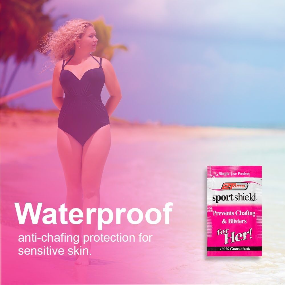 2Toms Sportshield For Her - Anti-Chafing Towelettes for Women, 10-Pack