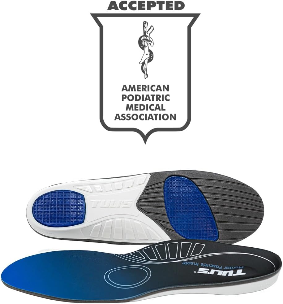 Tuli's Plantar Fasciitis Insoles / Orthotics - Full Length Arch Support Inserts for Flat Feet, High Arches, and Heel Pain Relief
