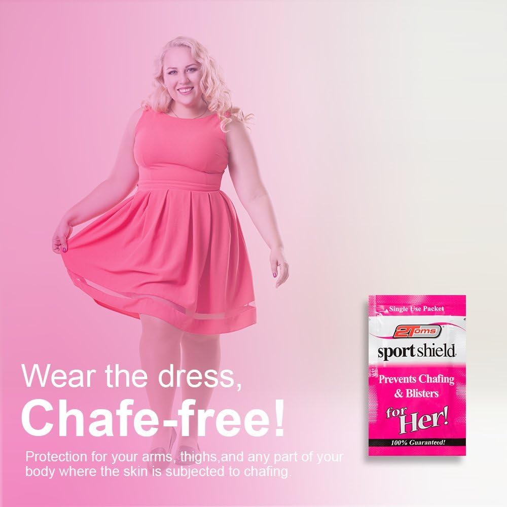 2Toms Sportshield For Her - Anti-Chafing Towelettes for Women, 10-Pack