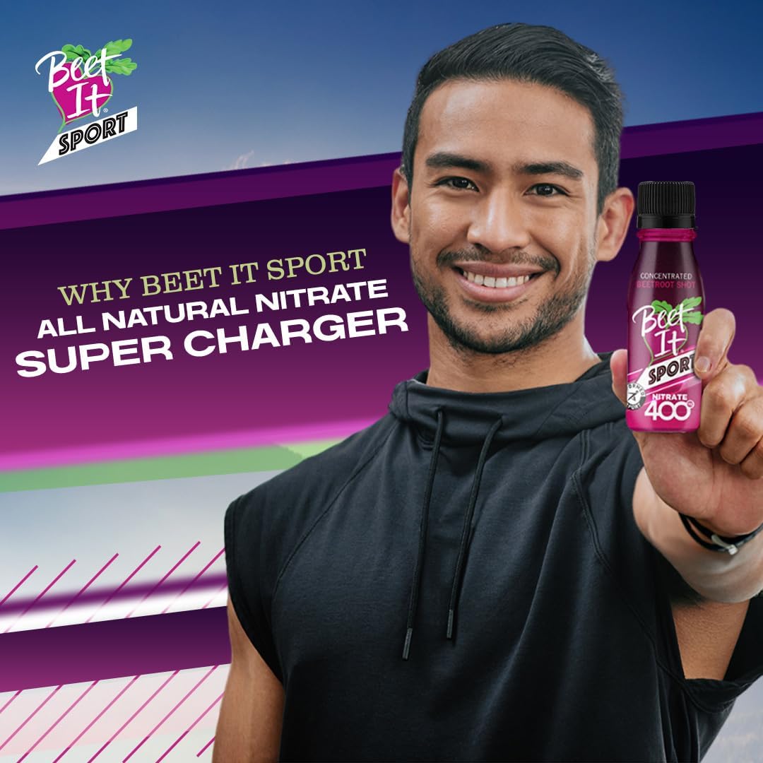 Beet It Sport Pro-Elite Shot, 2.4 fl oz, 15 Count - Concentrated Beetroot Juice Supplement