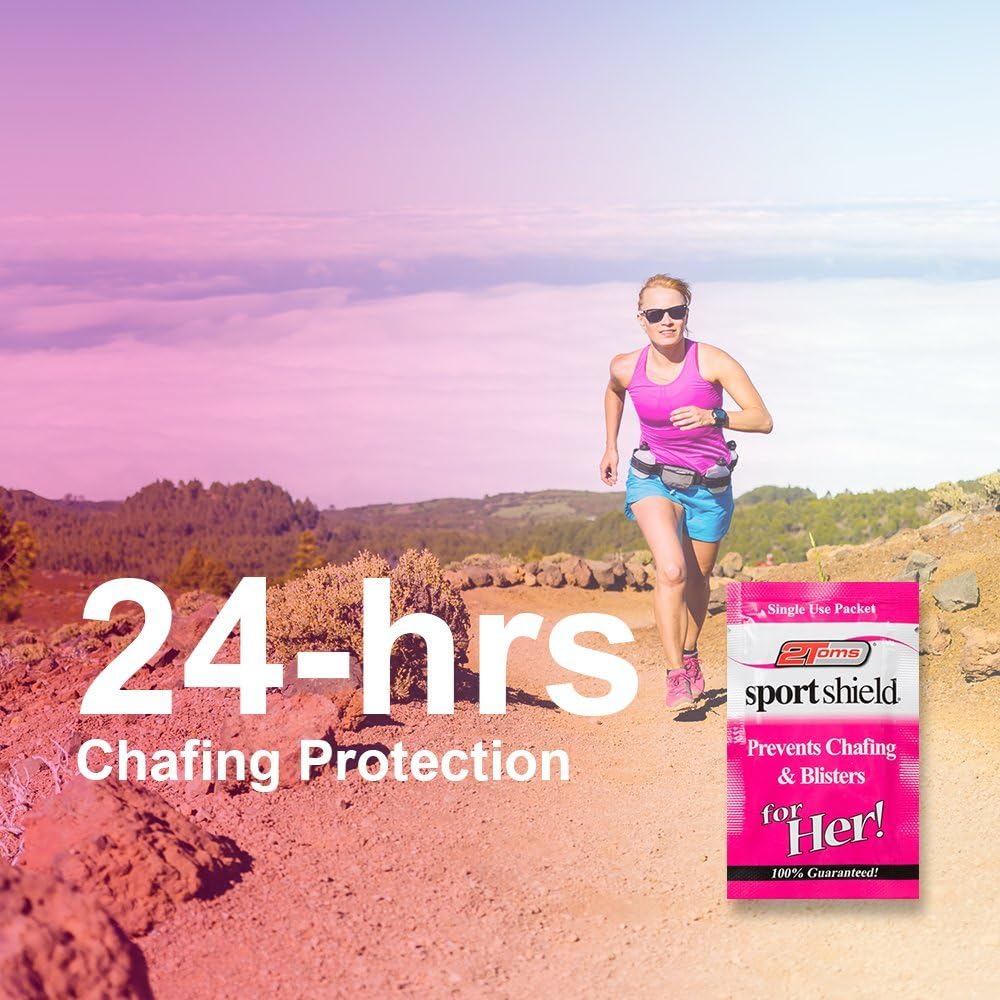 2Toms Sportshield For Her - Anti-Chafing Towelettes for Women, 10-Pack