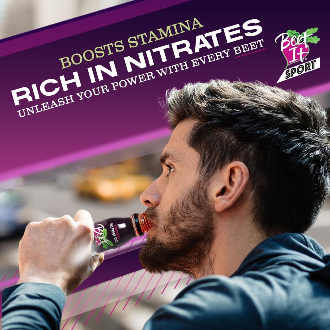 Beet It Sport Pro-Elite Shot, 2.4 fl oz, 15 Count - Concentrated Beetroot Juice Supplement