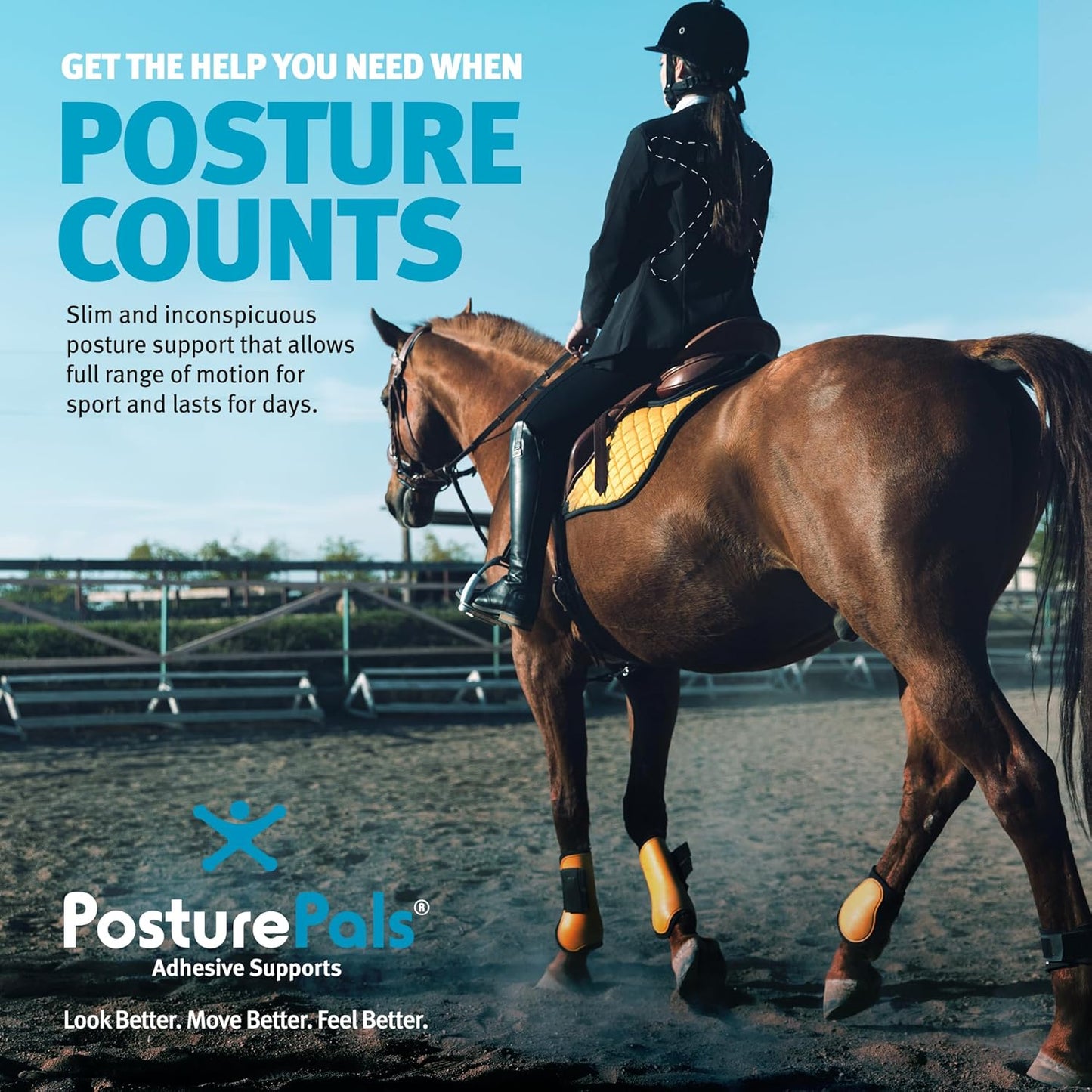 PosturePals X Shape Posture Corrector Support Tape – Large Pack of 5 | Waterproof, Versatile, Pregnancy & Injury Support