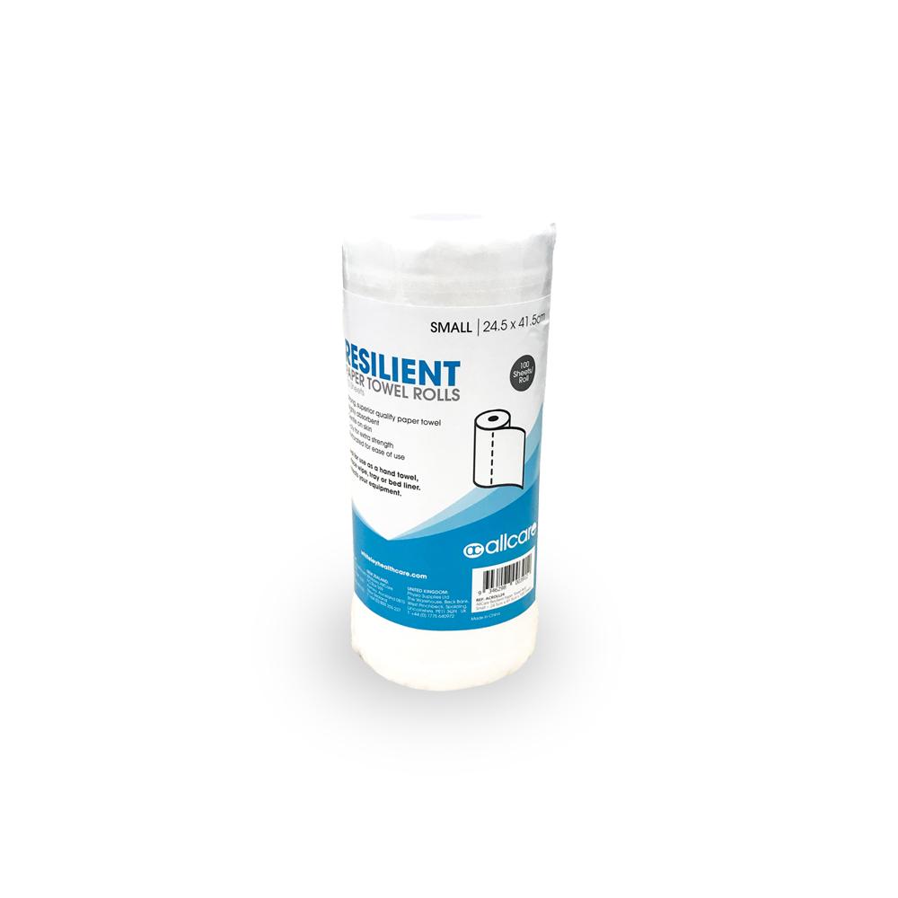 Resilient Paper Towel Rolls – 2-Ply, Perforated, Highly Absorbent, Gentle on Skin, Ideal for Clinics & Salons
