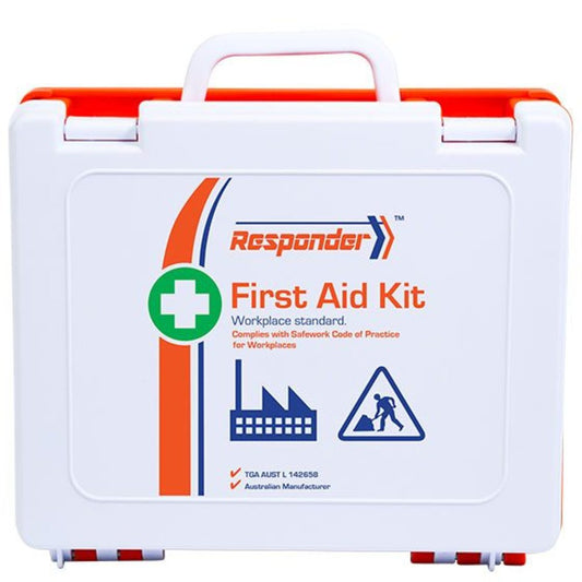 RESPONDER 4 Series Rugged Plastic First Aid Kit – 27 x 9 x 23cm | WHS Compliant for Industrial & Workplace Use