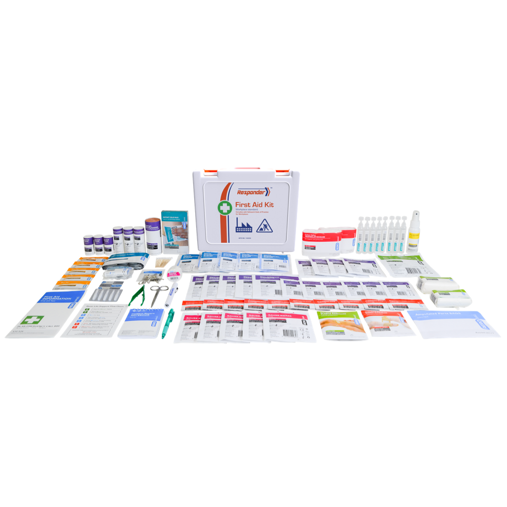 RESPONDER 4 Series Rugged Plastic First Aid Kit – 27 x 9 x 23cm | WHS Compliant for Industrial & Workplace Use