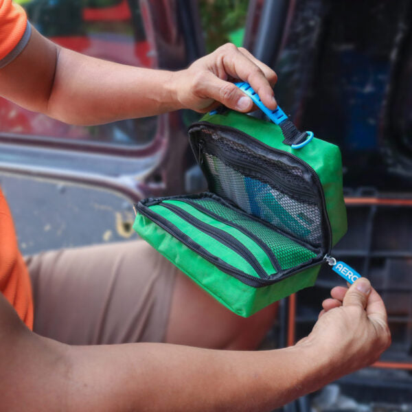AEROKIT 3 Series First Aid Kit – Green Softpack | Portable, Latex-Free, Refillable | Home, Vehicle & Outdoor Safety