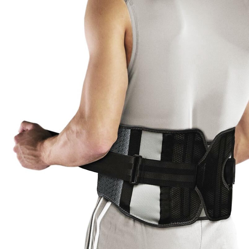 Premium Adjustable Back Brace Support Belt for Lower and Mid-Back Pain Relief - Fits Waist 51-101cm