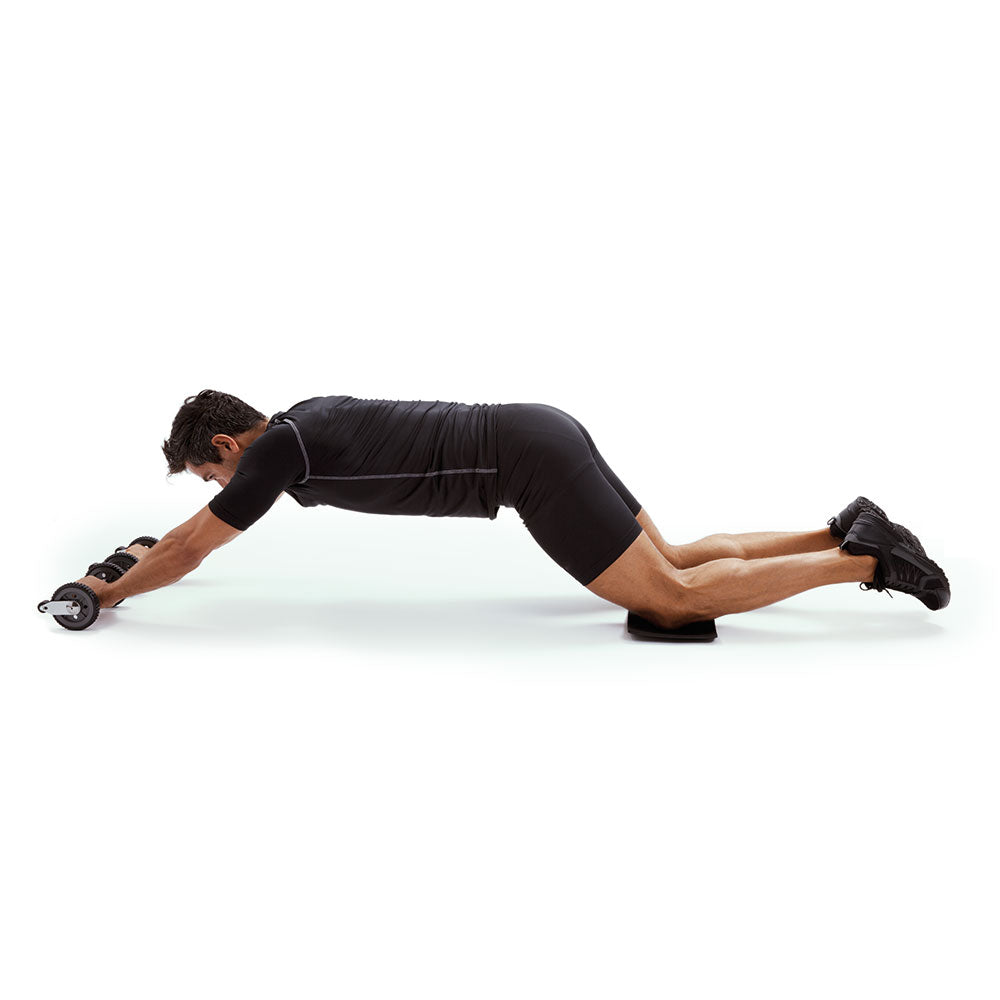 Twin Ab Roller Wheels with Kneel Pad for Core Workouts