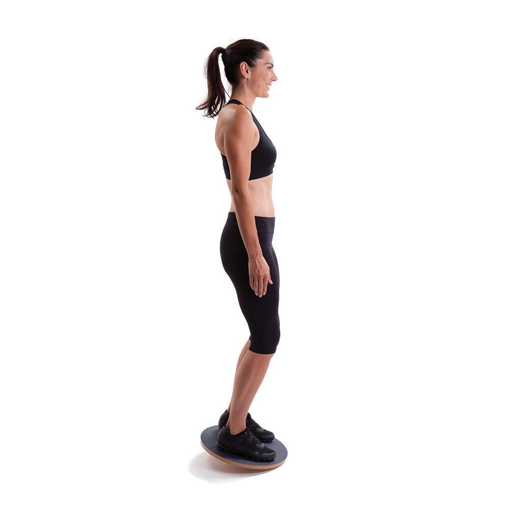 Wooden Balance Board with PVC Surface - 50cm Stability Trainer for Injury Recovery & Sport