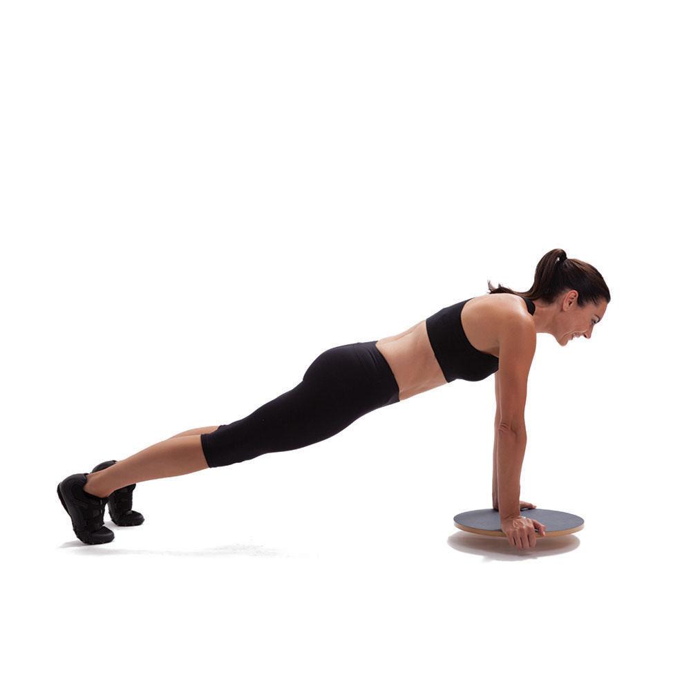 Wooden Balance Board with PVC Surface - 50cm Stability Trainer for Injury Recovery & Sport
