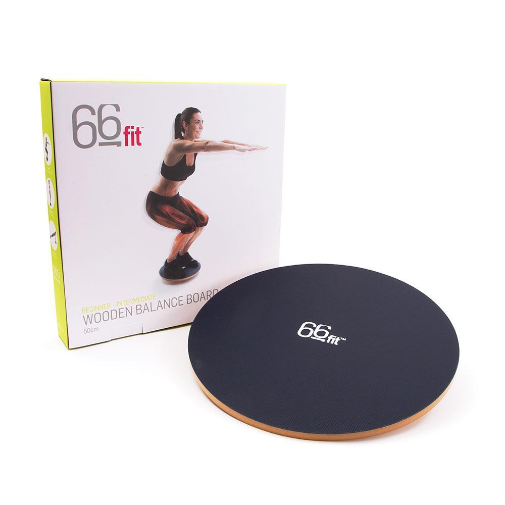 Wooden Balance Board with PVC Surface - 50cm Stability Trainer for Injury Recovery & Sport