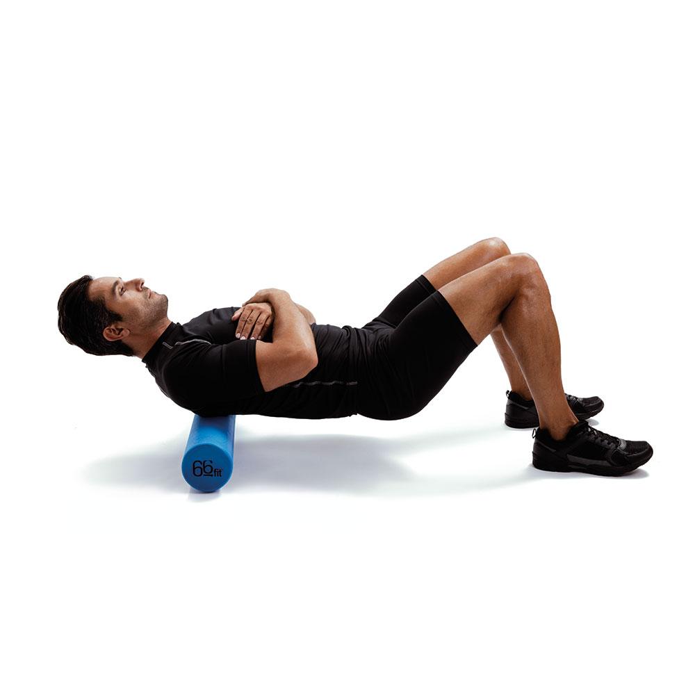 Light Blue EVA Foam Roller 10cm x 90cm - Ideal for Muscle Relief & Pilates Fitness