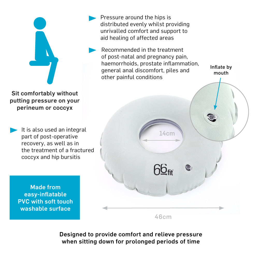 Inflatable Round Cushion for Pressure Relief - 46cm