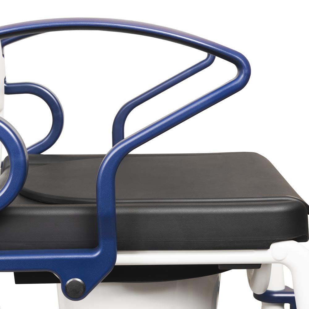 Rebotec Berlin Mobile Commode Chair - Comfort & Dignity for Immobilised Patients with Adjustable Height & Swivel Castors