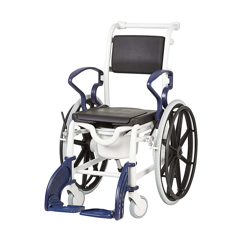 Rebotec Venedig Self-Propelled Shower Commode for Petite Adults - Compact, Comfortable, and Reliable