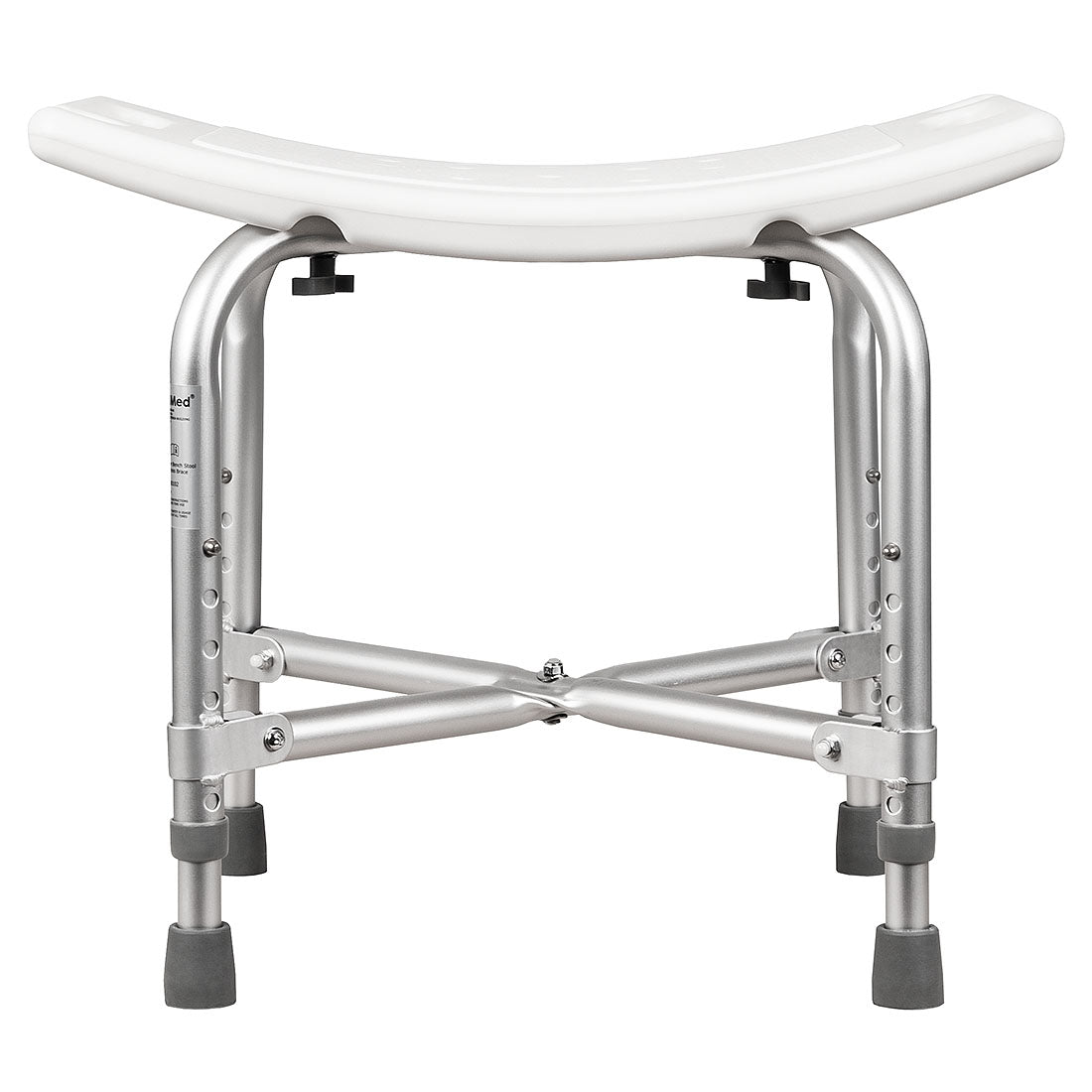 Heavy Duty Braced Shower Bench Seat - Lightweight, Rustproof Aluminium Frame with Non-Slip Feet
